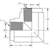 World Wide Fittings Female Pipe to Female Pipe 90° Elbow F3509X06X04